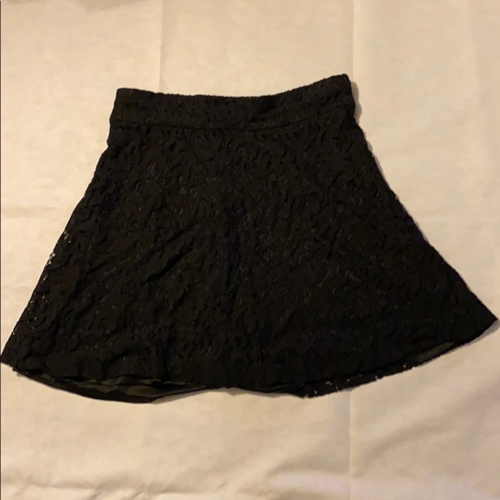 Alfani black lace overlay skirt